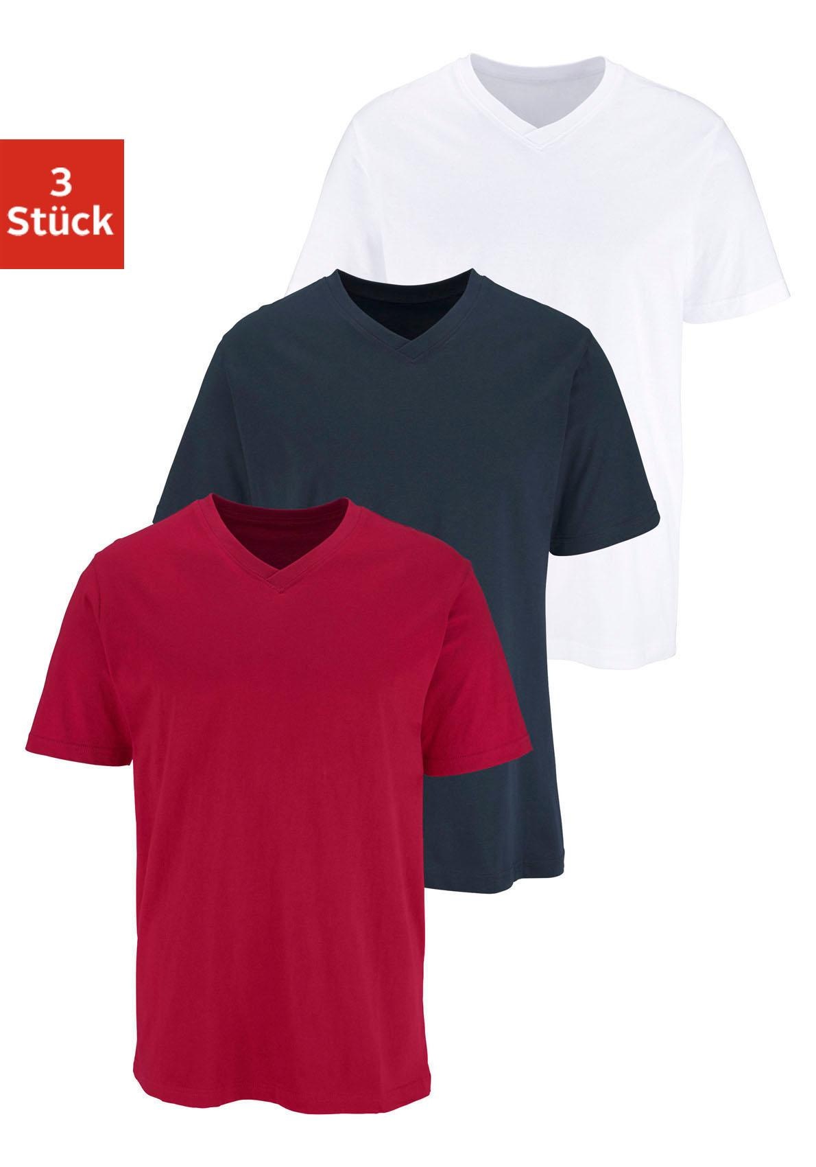 Baumwolle günstig Kaufen-H.I.S Unterziehshirt, (Packung, 3 St.), mit V-Ausschnitt aus Baumwolle, Unterhemd, T-Shirt. H.I.S Unterziehshirt, (Packung, 3 St.), mit V-Ausschnitt aus Baumwolle, Unterhemd, T-Shirt <![CDATA[T-Shirt in der 3er Packung. Mit V-Ausschnitt. In neuen modische