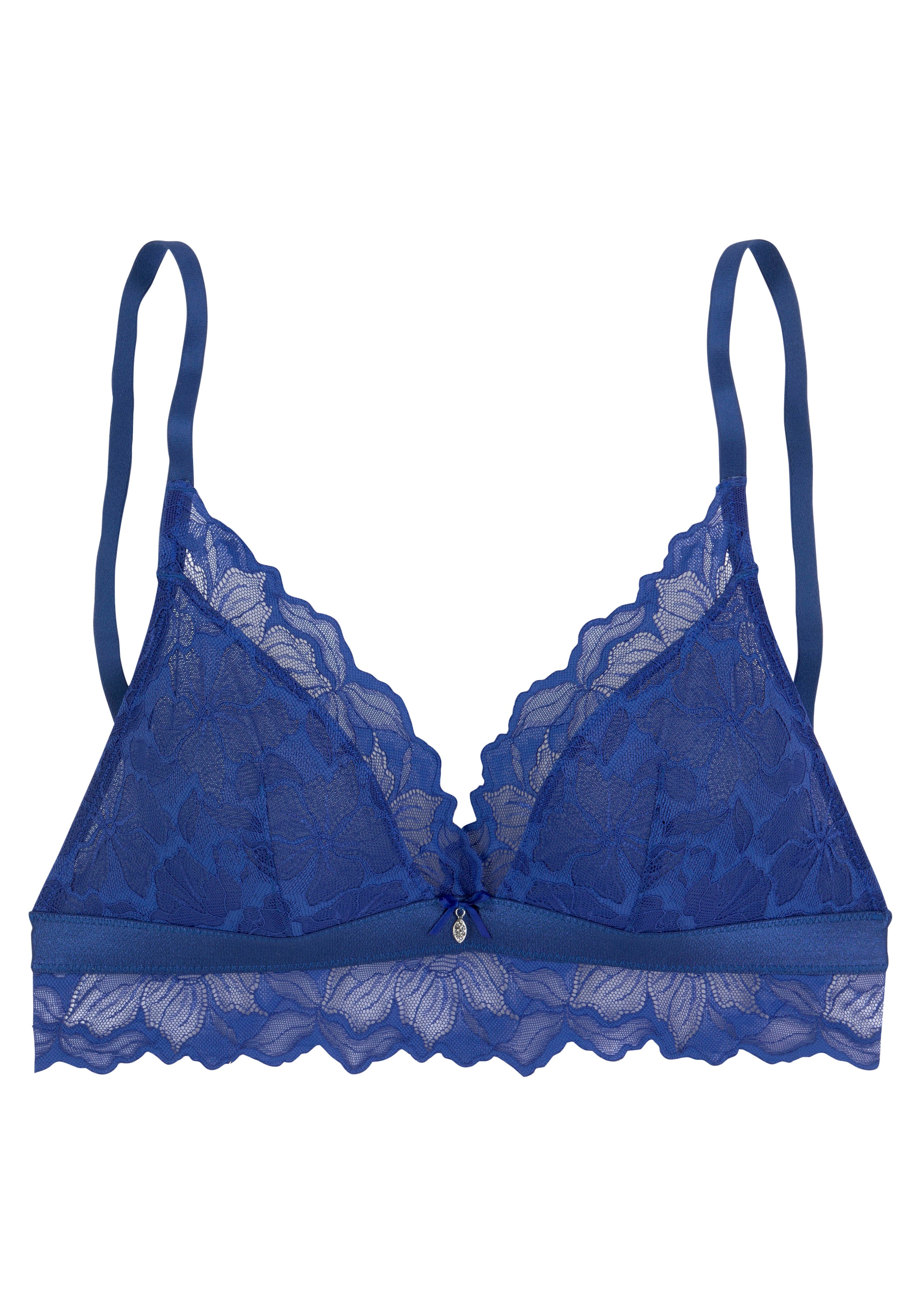 LASCANA Bralette-BH, aus edler Spitze mit hübschem Unterbrustband in Satin-Optik, Dessous