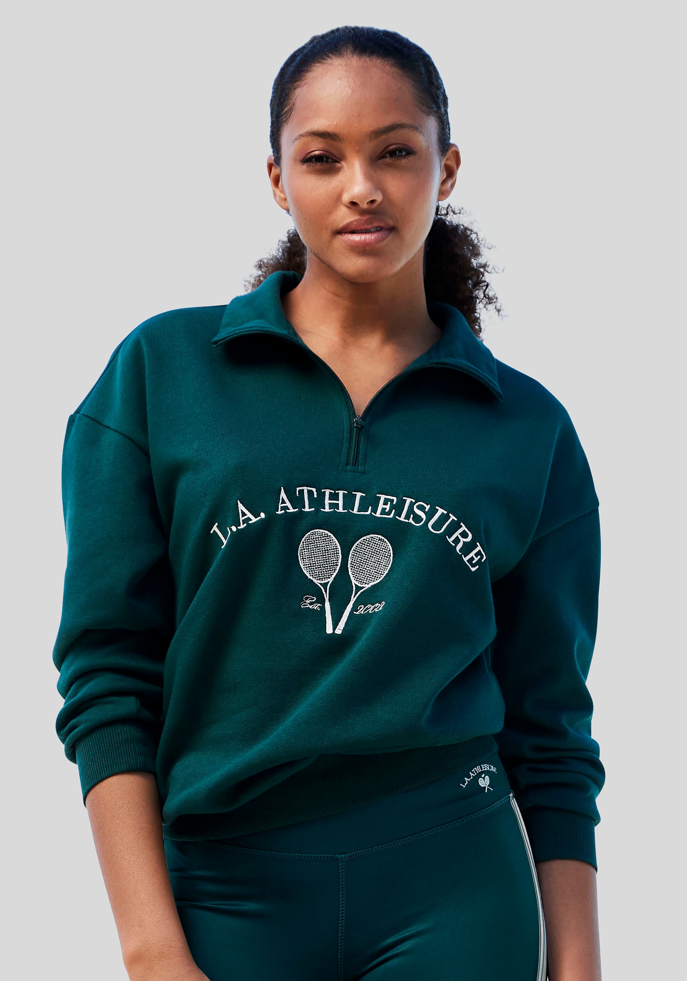 LASCANA ACTIVE Sweatshirt »Tennis«, mit Stehkragen und Reissverschluss »  LASCANA | Acheter des mode balnéaire, des sous-vêtements et de la lingerie  en ligne