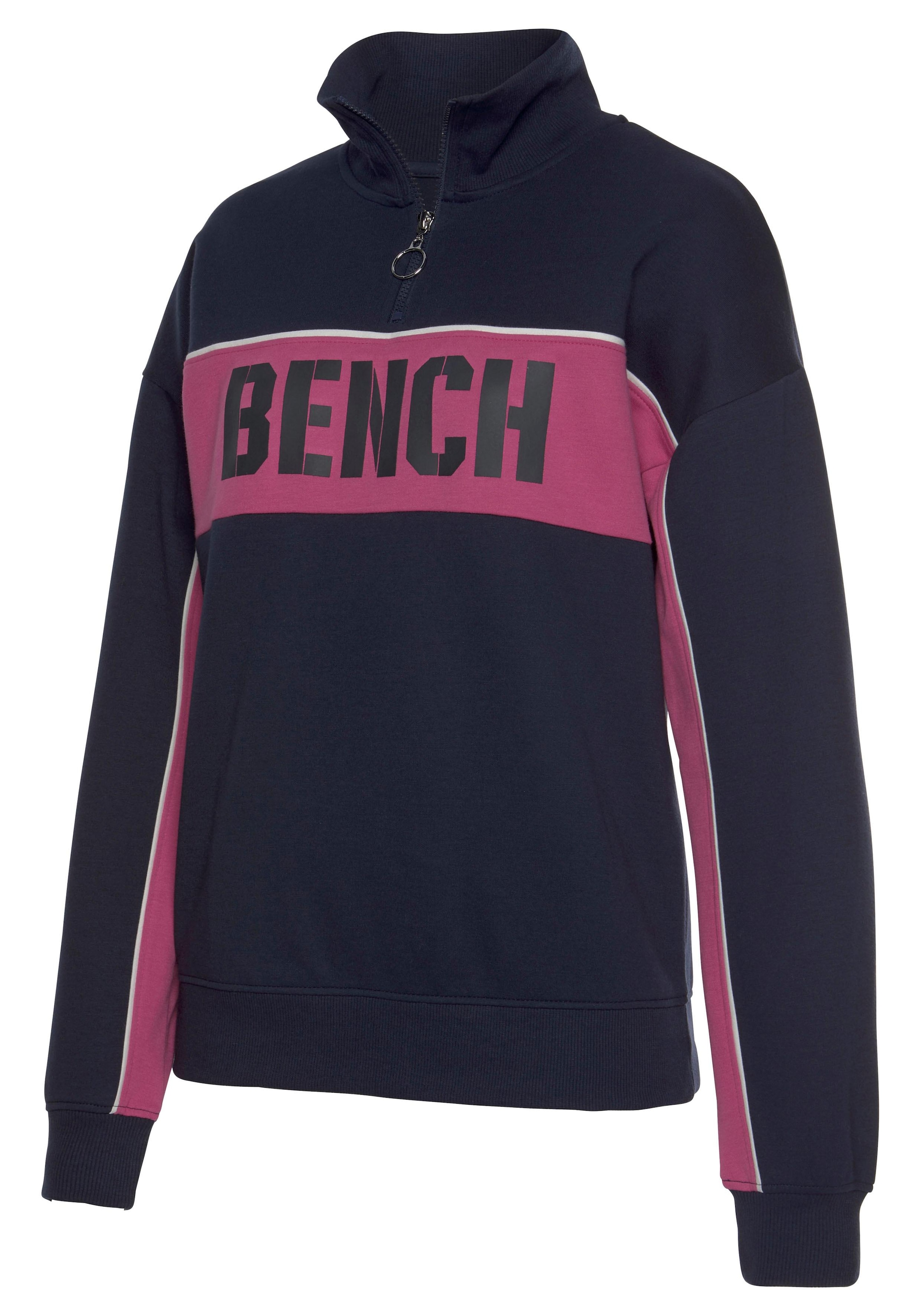 Bench. Sweatshirt, im Color-Blocking Design mit Logoprint, Loungeanzug