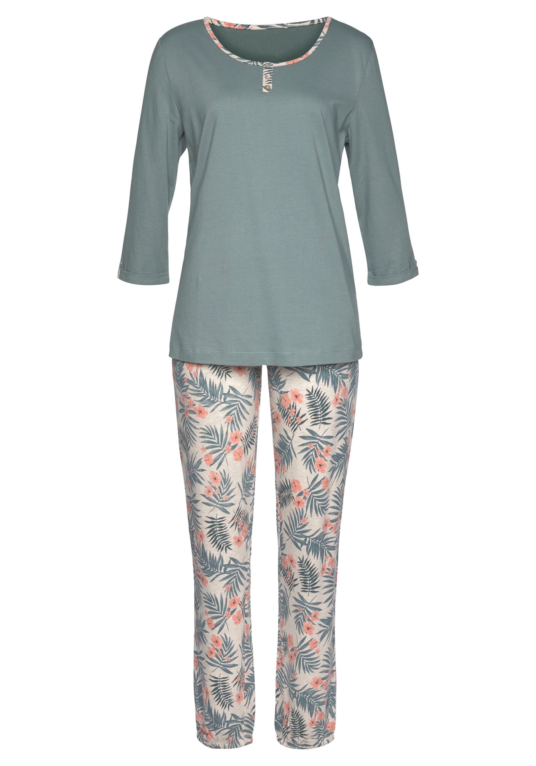 LASCANA Pyjama, (2 tlg., » & Hose 1 online Lingerie LASCANA Unterwäsche Bademode, gemusterter kaufen mit Stück), 