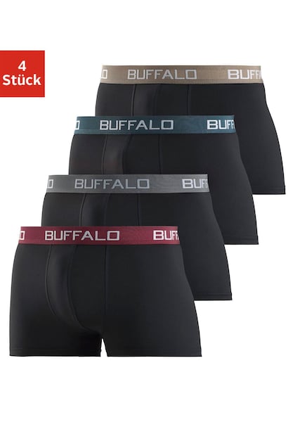 Boxer Buffalo (4 pièces) shorty rétro uni