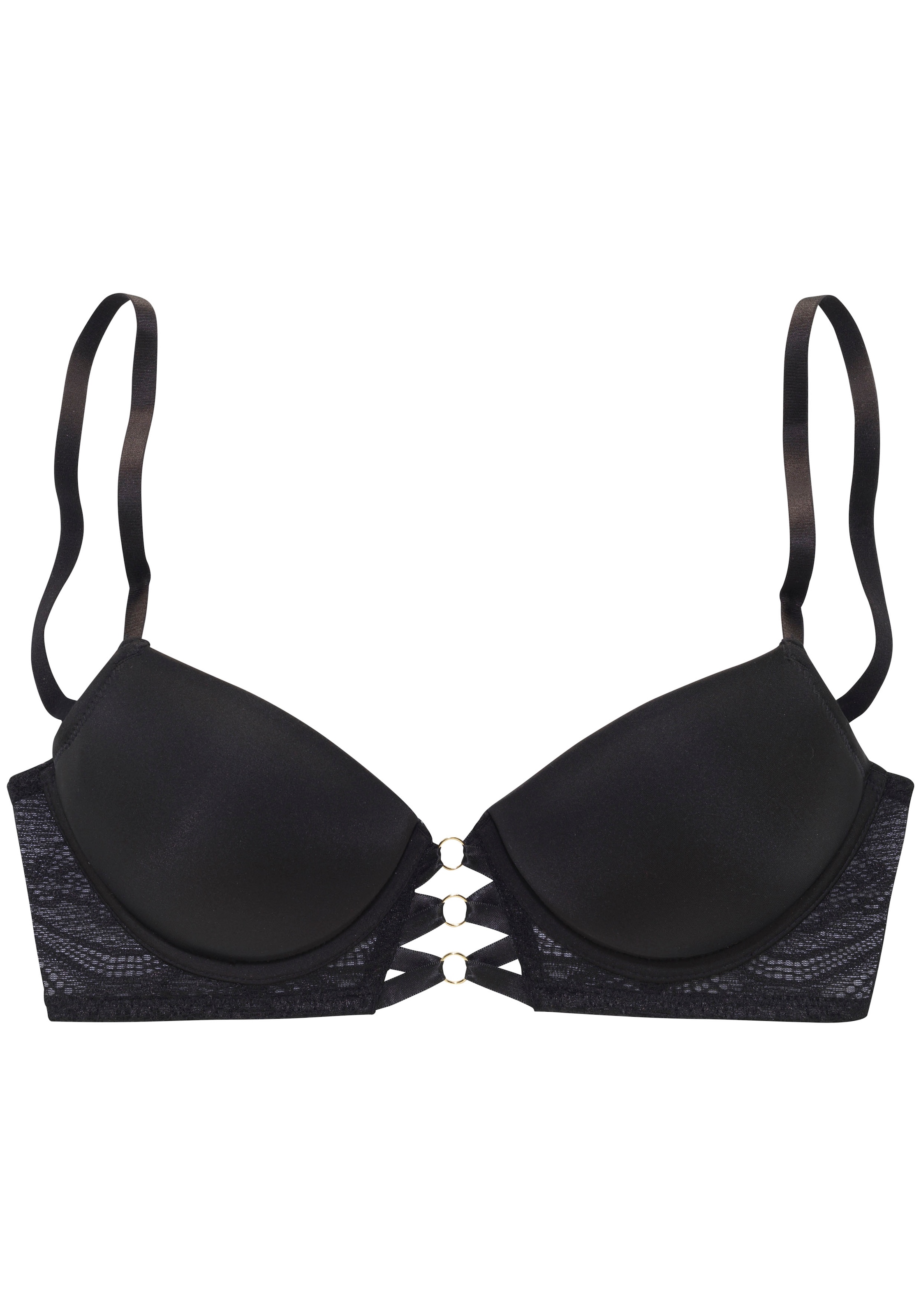 LASCANA Push-up-BH »Eleonora«, mit feiner Schnürung in Satin-Optik und Bänderdetail, sexy Dessous