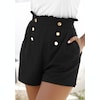 LASCANA Shorts, im Paperbag-Look mit breitem Bündchen und Taschen, kurze Hose