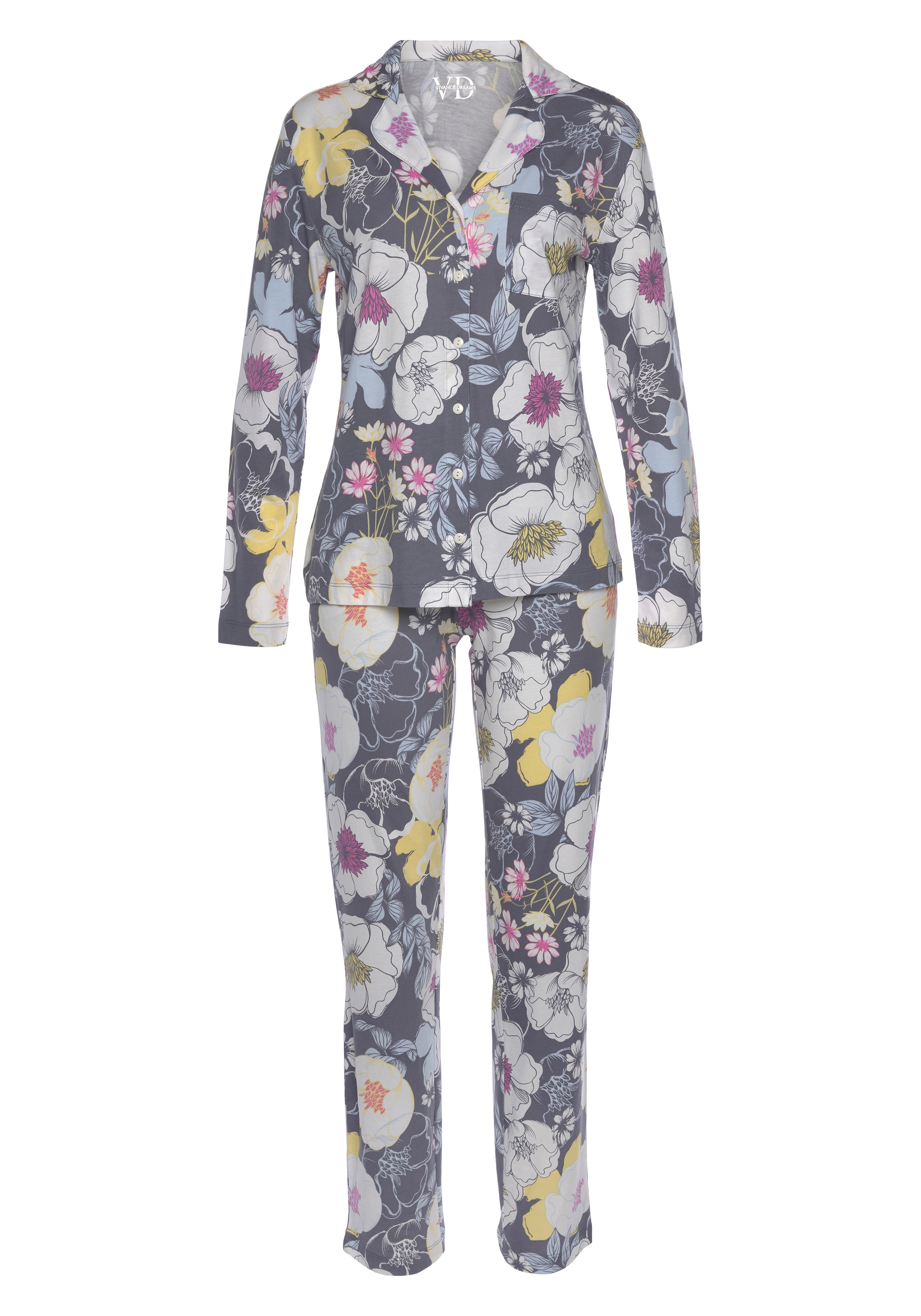 Vivance Dreams Pyjama, (2 tlg.), in schönem Muster » LASCANA | Bademode,  Unterwäsche & Lingerie online kaufen