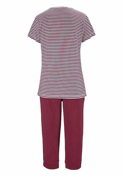 Pyjama-corsaire à T-shirt rayé et pantalon décontracté H.I.S