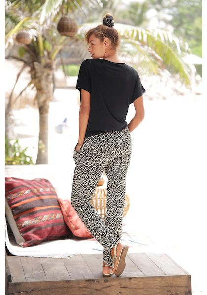 s.Oliver RED LABEL Beachwear : pantalon de plage avec imprimé floral