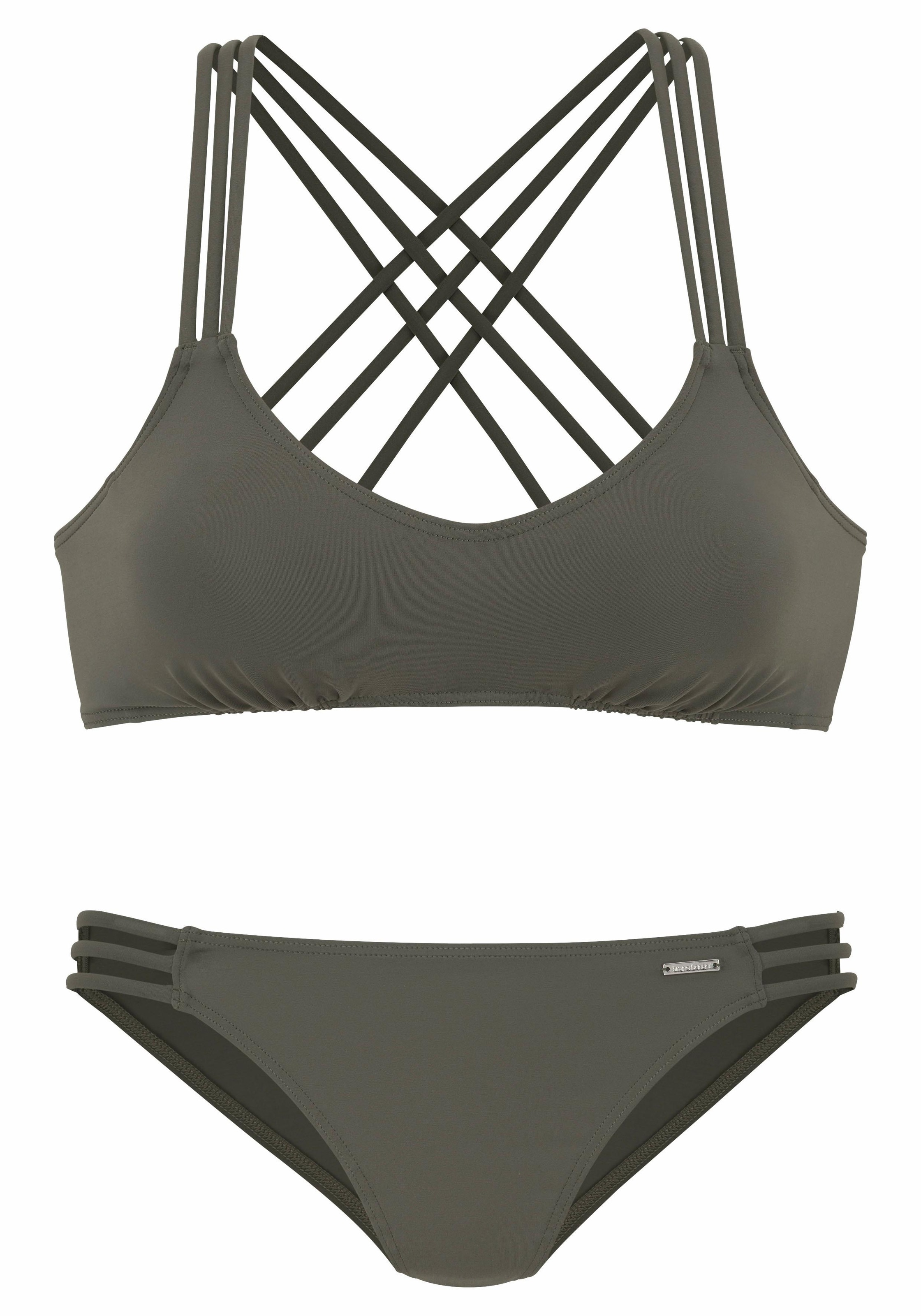 Bruno Banani Bustier-Bikini, mit Zierbändern