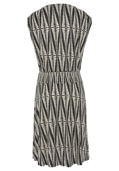 LASCANA Jerseykleid, mit breitem Smokbund, kurzes Sommerkleid im Alloverprint, Strandkleid