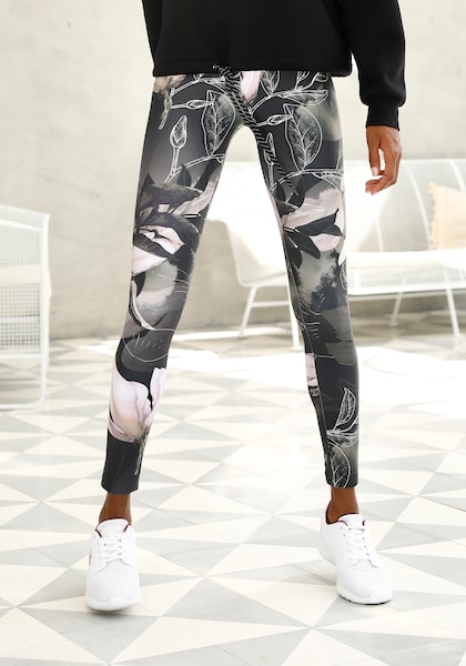 LASCANA ACTIVE Leggings »Tropical«, mit abstraktem Blumenprint, Loungewear  » LASCANA | Bademode, Unterwäsche & Lingerie online kaufen