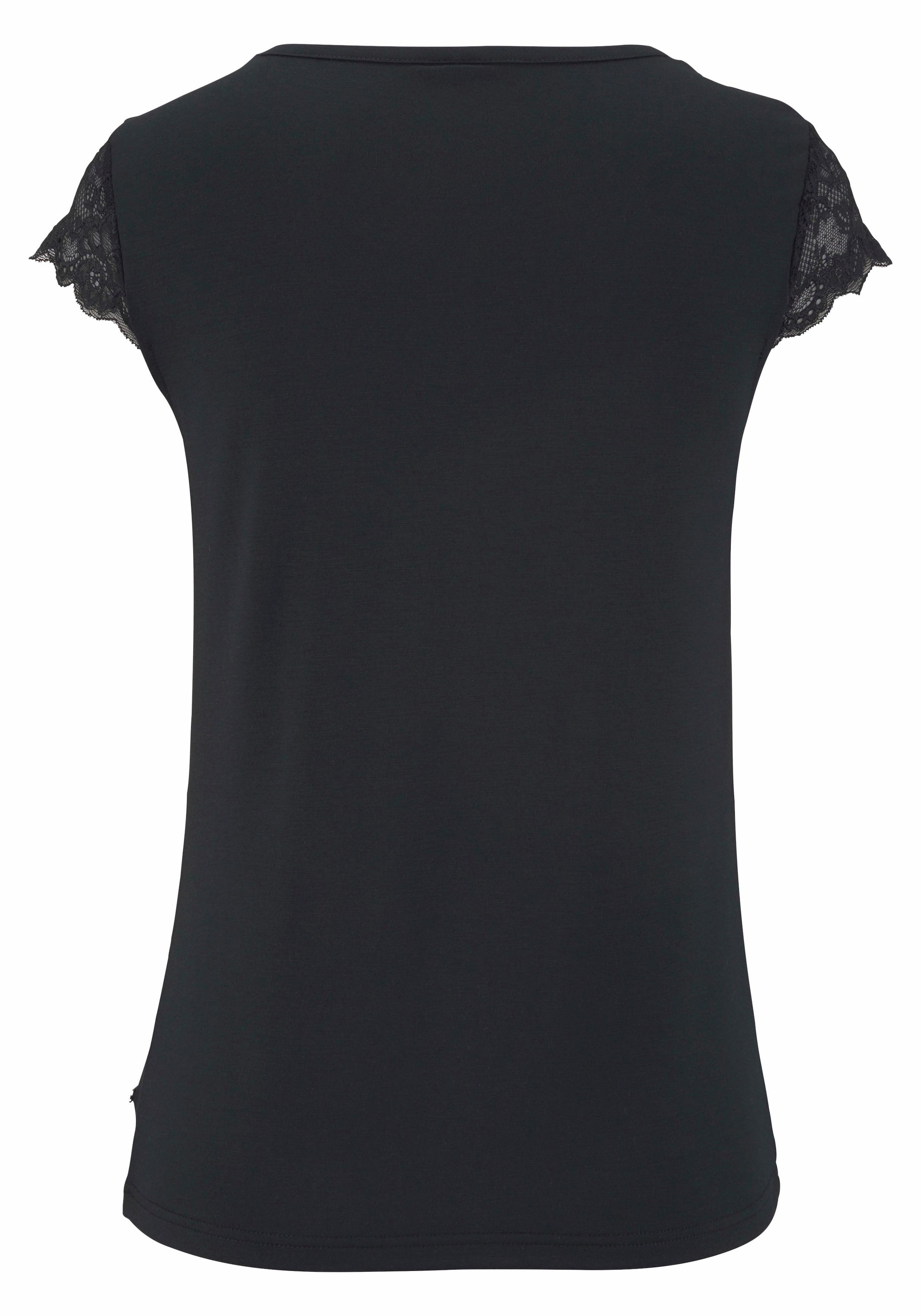 LASCANA T-Shirt, mit Spitzenärmeln » online kaufen | & Lingerie Bademode, Unterwäsche LASCANA
