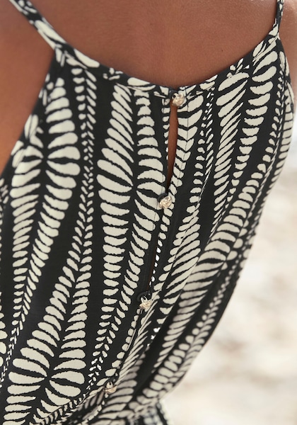 LASCANA Maxikleid, aus gewebter Viskose im Alloverprint, luftiges Sommerkleid