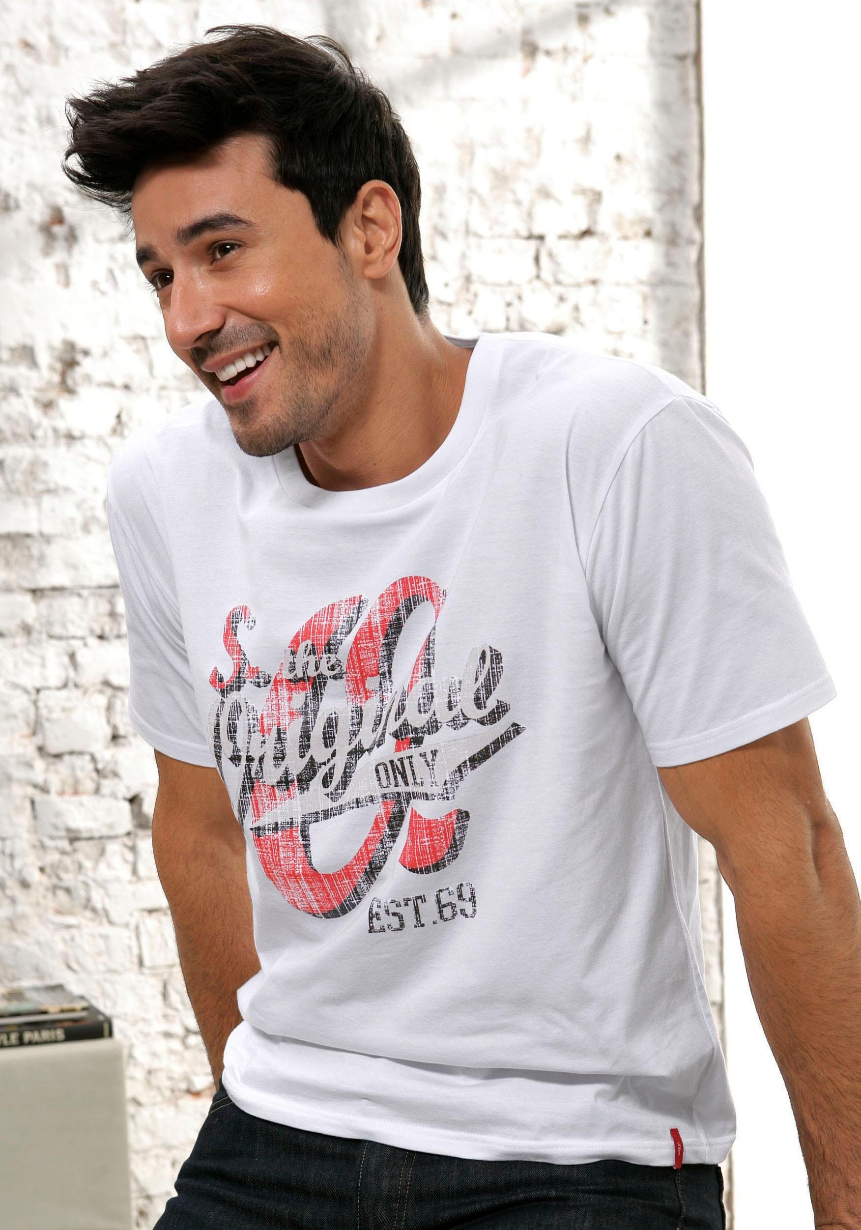 Image of s.Oliver T-Shirt »Homewear«, mit Logo Print vorn