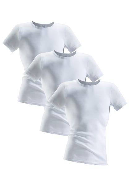 T-shirt Clipper à côtes fines ou doubles (3 pièces), un basique sobre pour tous les jours.