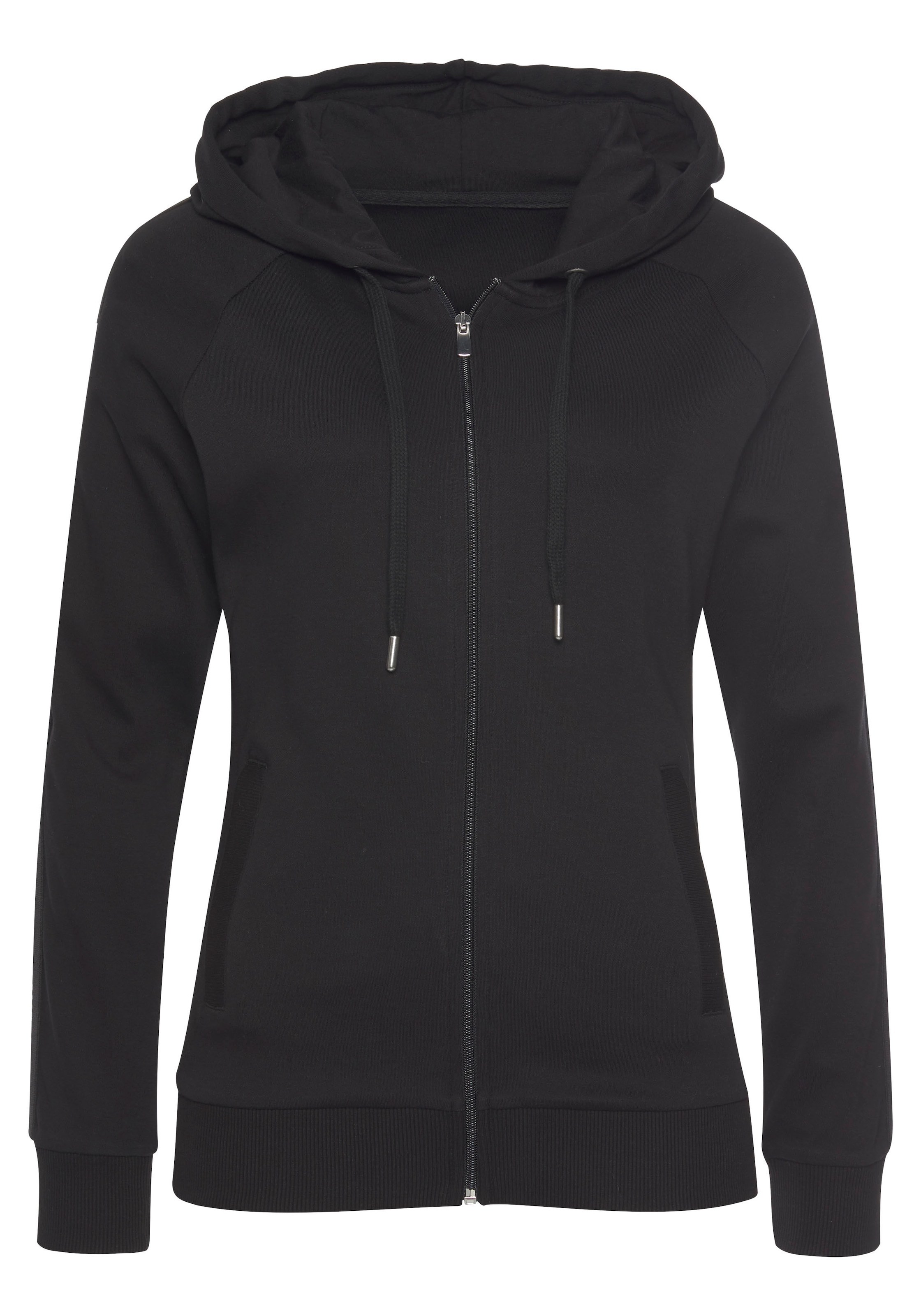 LASCANA ACTIVE Trainingsjacke, Ärmeln | Logo mit Kapuze, mit den Lingerie LASCANA Unterwäsche kaufen online Bademode, an » Tape 