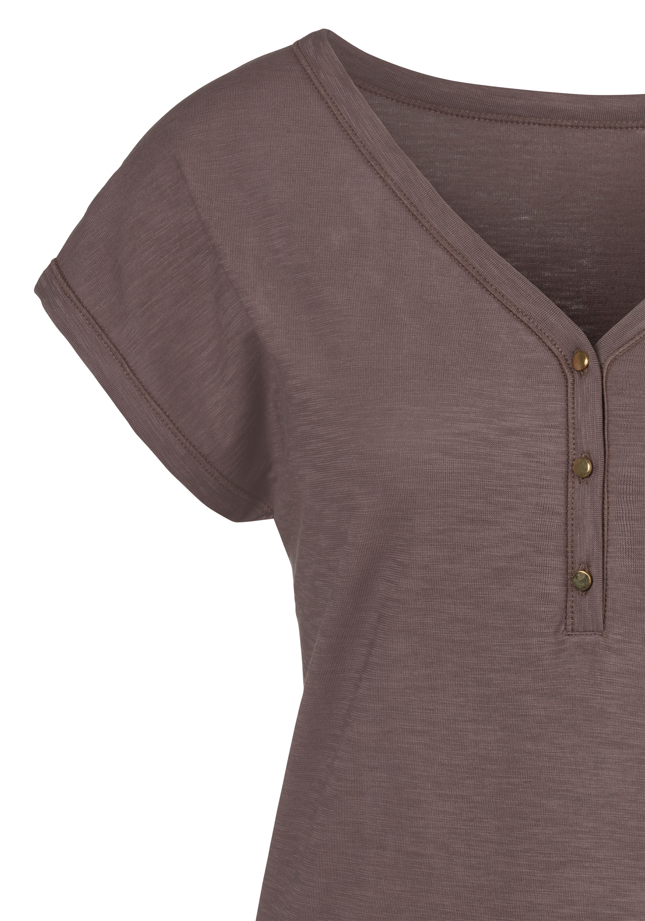| T-Shirt, kaufen » online mit Lingerie & Knopfleiste goldfarbenen LASCANA Bademode, Unterwäsche und Knöpfen Vivance (2er-Pack),