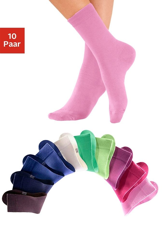 Paar Baum günstig Kaufen-H.I.S Freizeitsocken, (Set, 10 Paar). H.I.S Freizeitsocken, (Set, 10 Paar) <![CDATA[Die Unisex-Socken im 10-er Pack überzeugen durch ihre frischen, modischen Farben. Die verstärkte Ferse und Spitze garantieren zudem Langlebigkeit. Obermaterial: 76% Baum