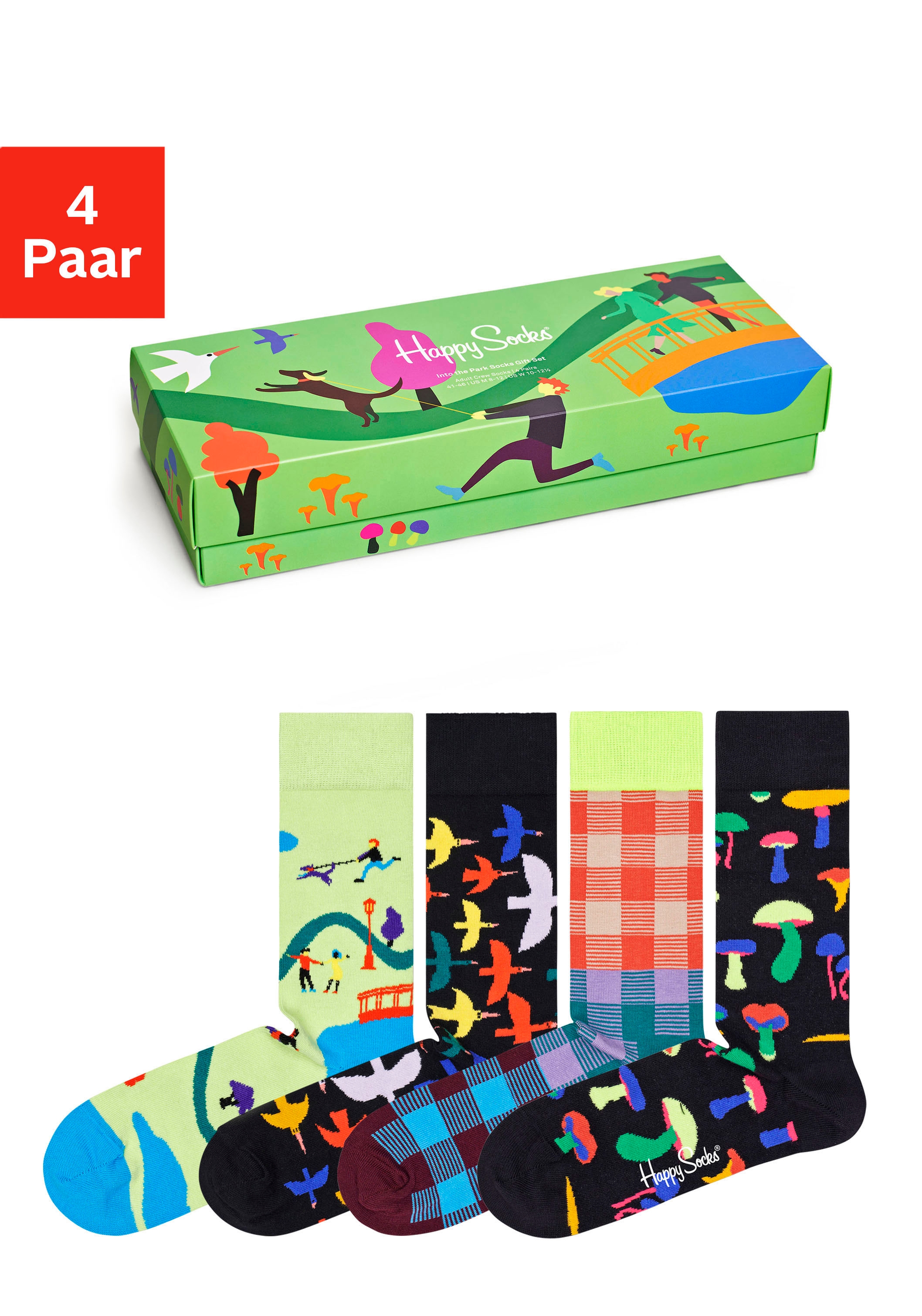Image of Happy Socks Socken »Into the Park«, (Packung, 4 Paar), in ansprechender Verpackung