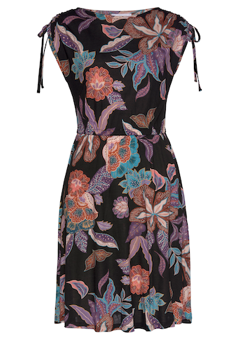 Vivance Jerseykleid, mit grossem Blumendruck, leichtes Sommerkleid, Strandkleid