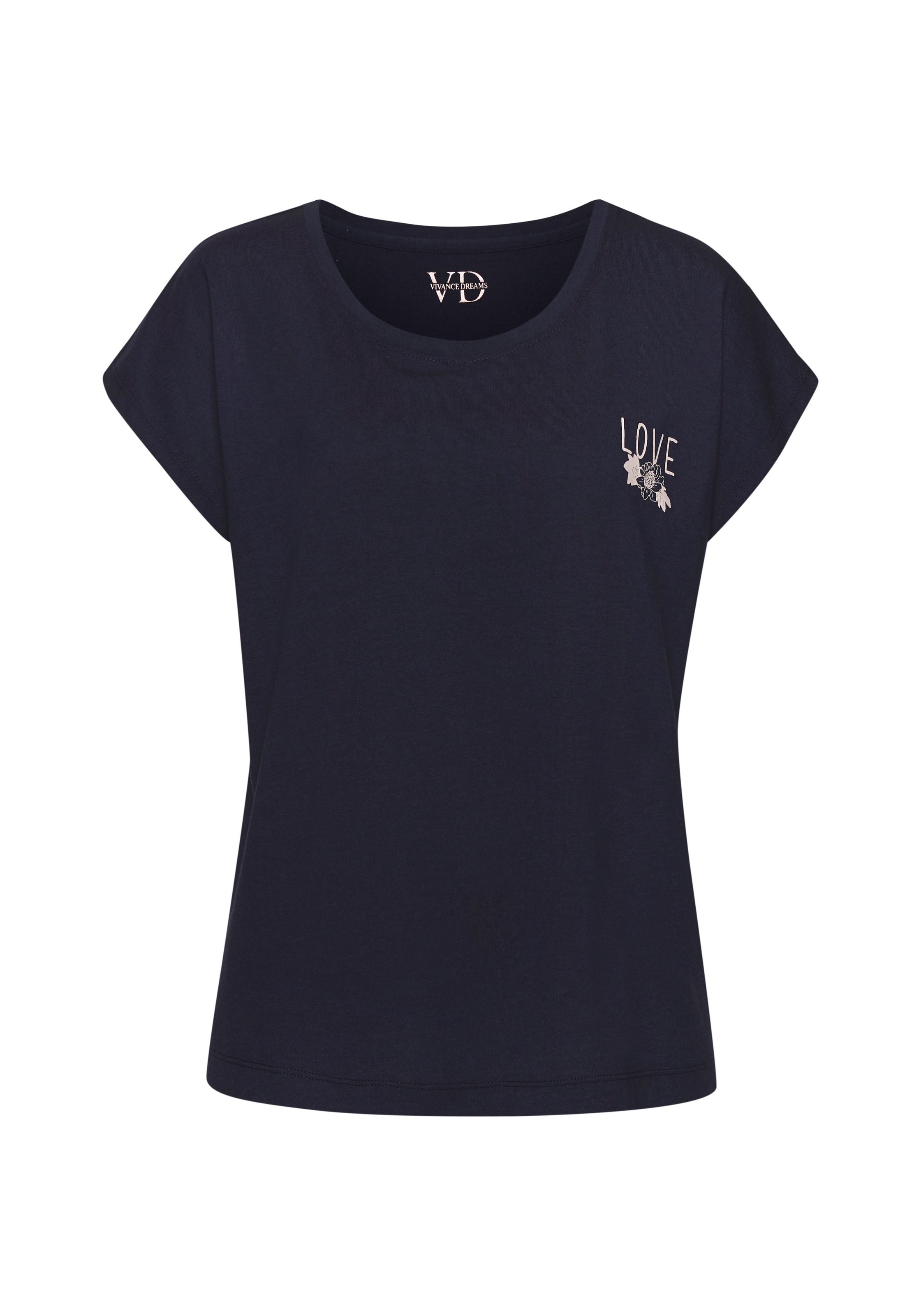 Vivance Dreams T-Shirt, mit kleinem Brust-Print