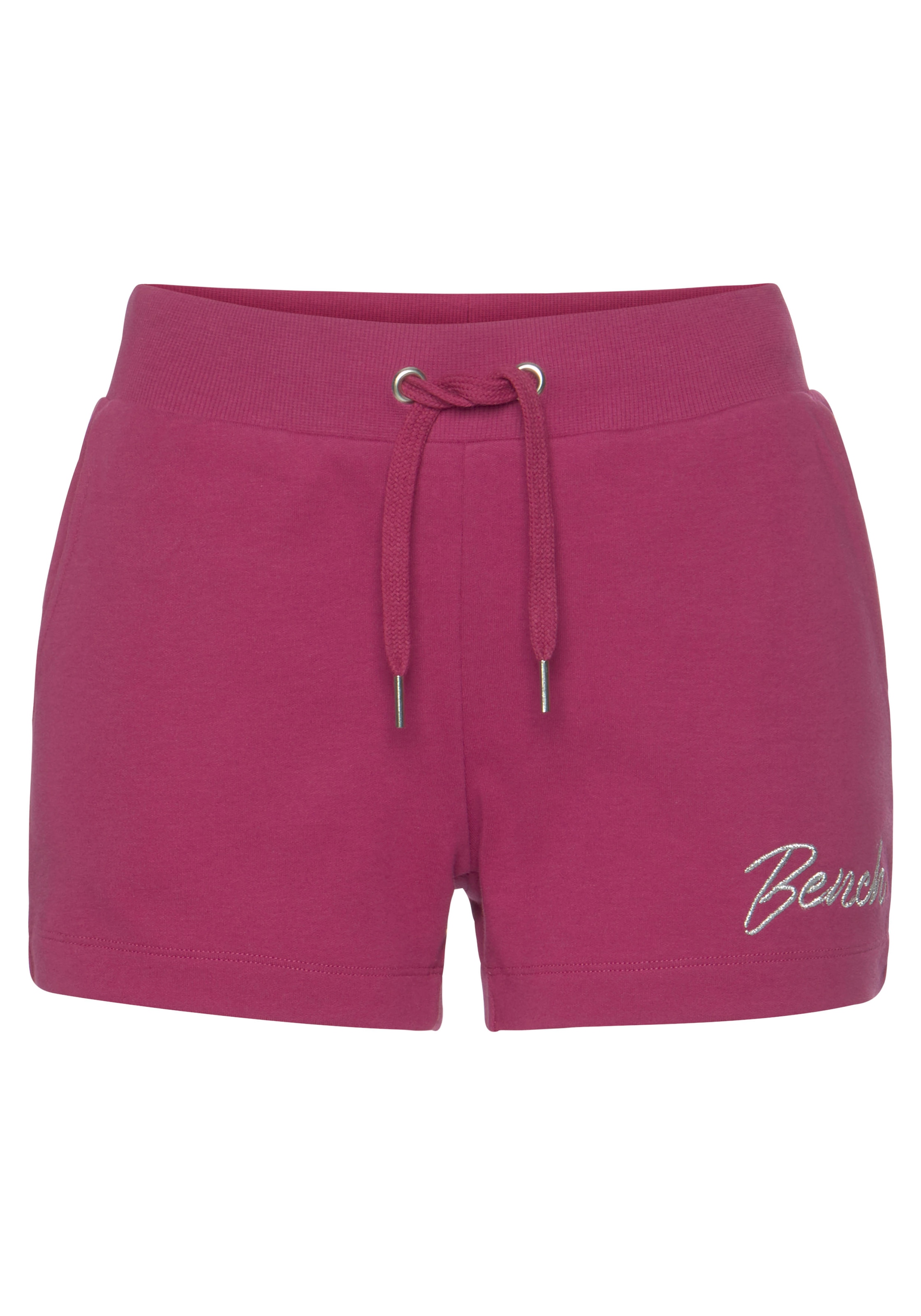 Bench. Loungewear Sweatshorts, mit glänzender Logostickerei, Loungewear, Loungeanzug