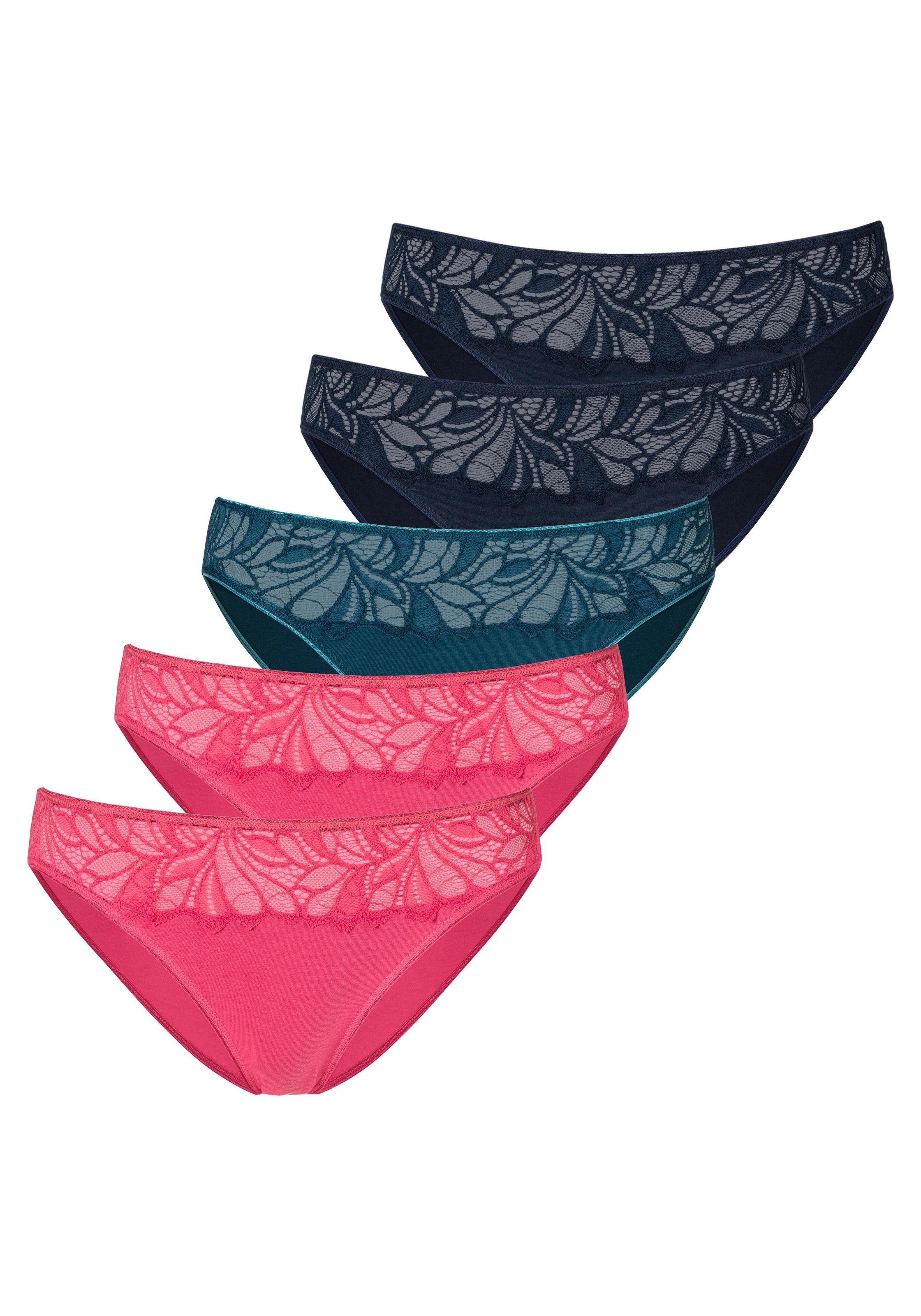 elastische günstig Kaufen-Vivance Bikinislip, (Packung, 5 St.). Vivance Bikinislip, (Packung, 5 St.) <![CDATA[Vivance: Slips jeweils im 5er-Pack. Mit weichem Spitzeneinsatz vorn. Flache, elastische Taillen- und Beinabschlüsse.]]>. 