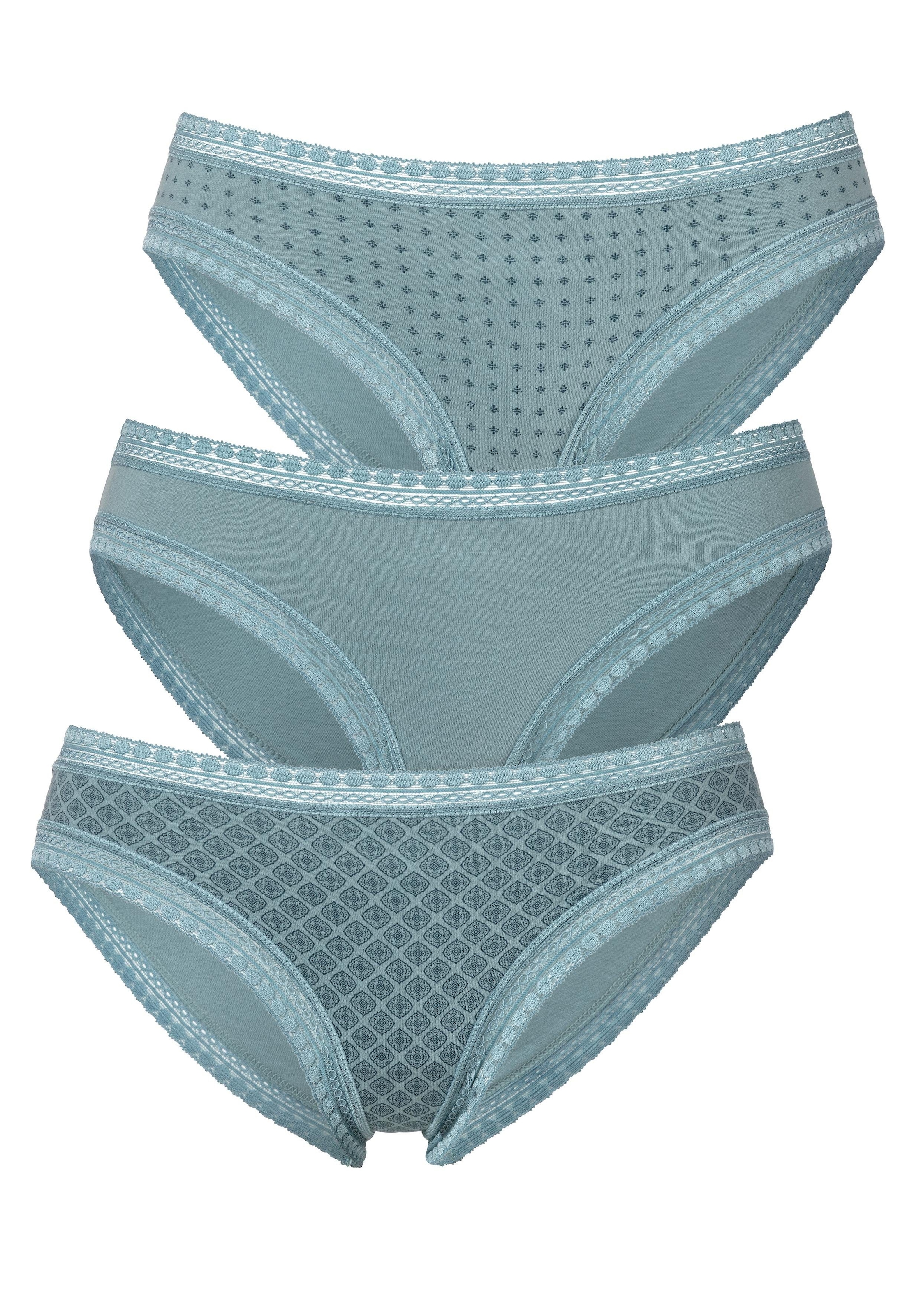 Pack PS günstig Kaufen-LASCANA Bikinislip, (Packung, 3 St.). LASCANA Bikinislip, (Packung, 3 St.) <![CDATA[Lascana Slips im 3er-Pack: Mit grafischer Spitze an Taillen- und Beinabschlüssen. Allover bedruckt und uni in einer Packung.]]>. 