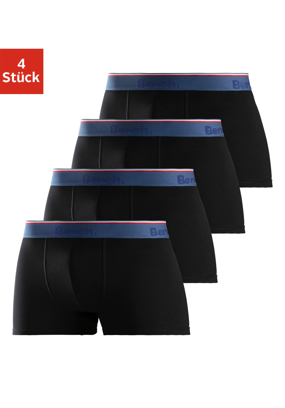 Herren Boxershort günstig Kaufen-Bench. Boxer »Boxershorts für Herren«, (Packung, 4 St.), aus Baumwoll-Mix. Bench. Boxer »Boxershorts für Herren«, (Packung, 4 St.), aus Baumwoll-Mix <![CDATA[BENCH Herren Boxer im 4er Pack. Mit Streifen Logo Webbund. Obermate