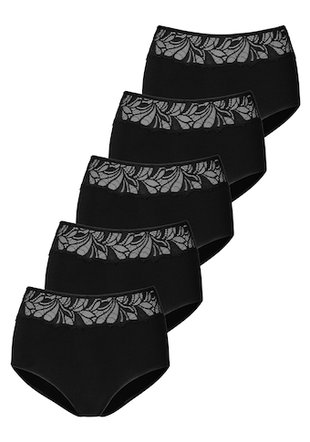 Vivance Taillenslip, (5er-Pack), mit floraler Spitze vorn