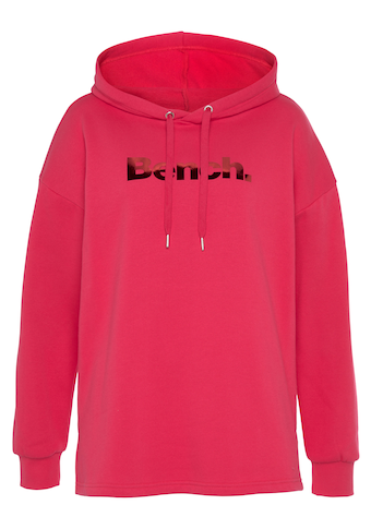 Bench. Hoodie »-Kapuzensweatshirt«, mit glänzendem Logodruck und seitlichen Schlitzen, Loungewear