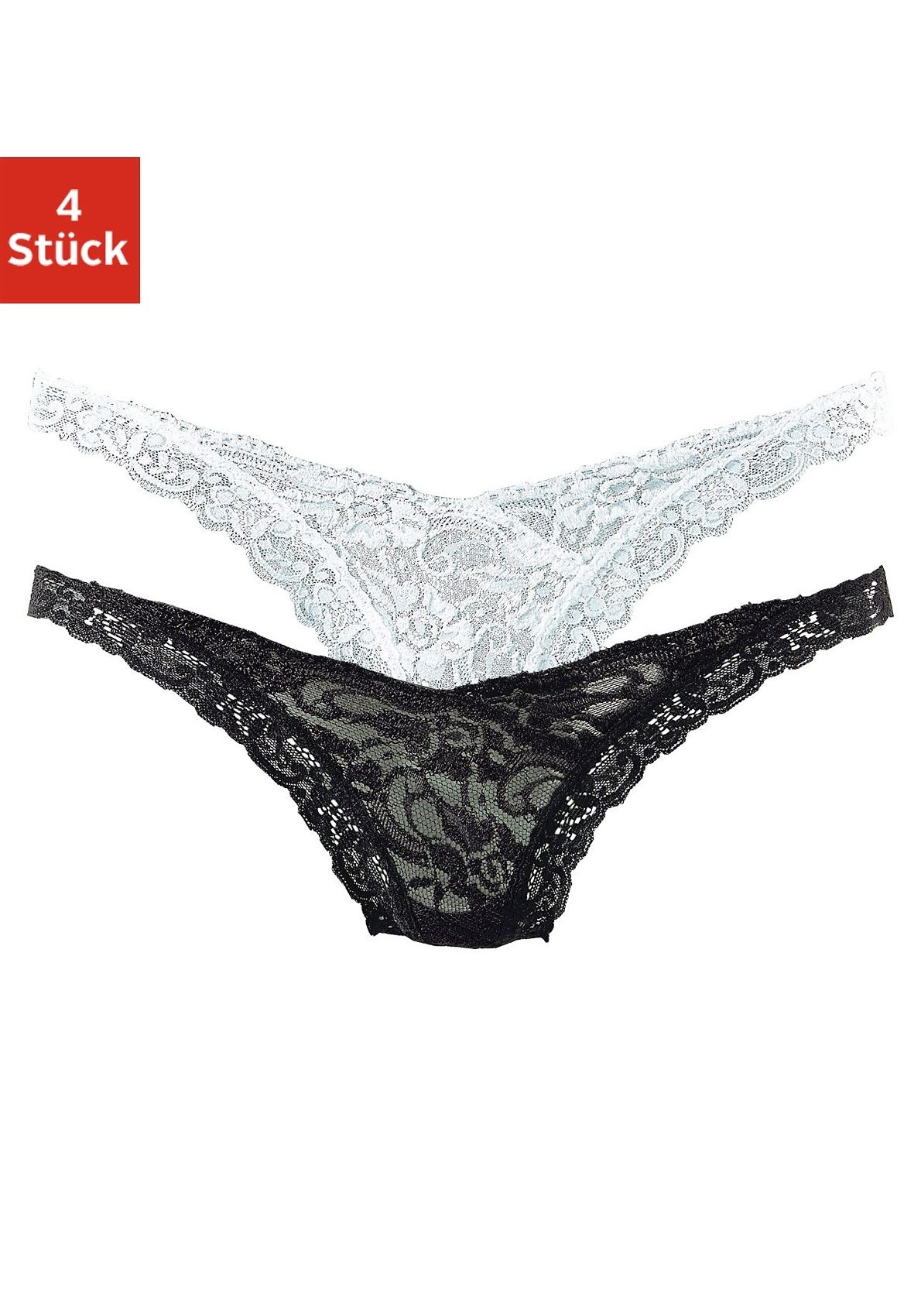 Image of LASCANA String, (Packung, 2 St.), aus floraler Spitze