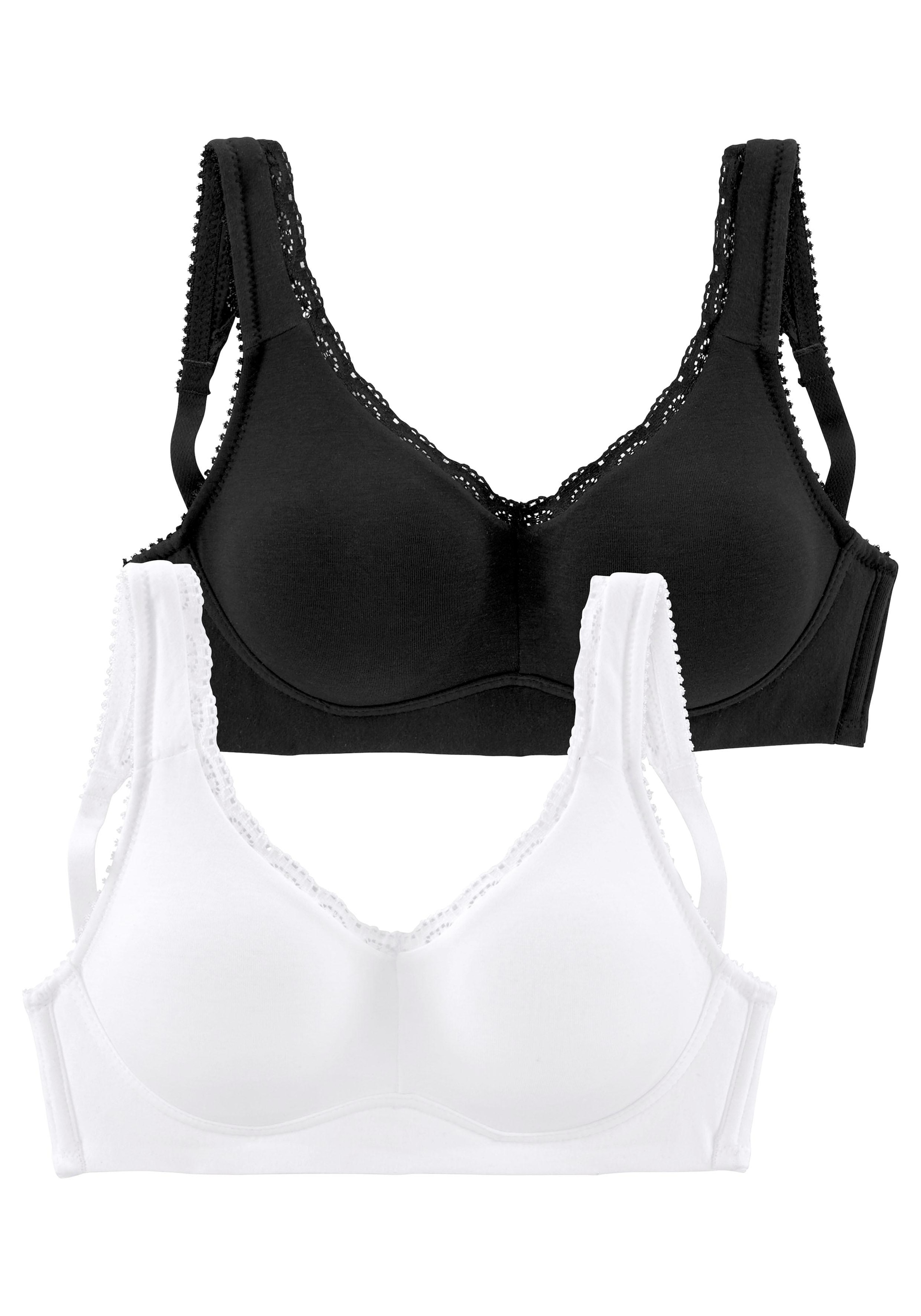 Soutien-gorge sans armatures avec bordure en dentelle Petite Fleur (2 pièces)