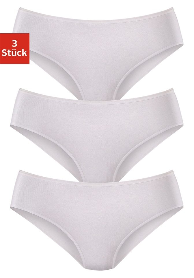 LASCANA Jazz-Pants Slips, (Packung, 3 St.), aus hochwertiger Modal-Qualität