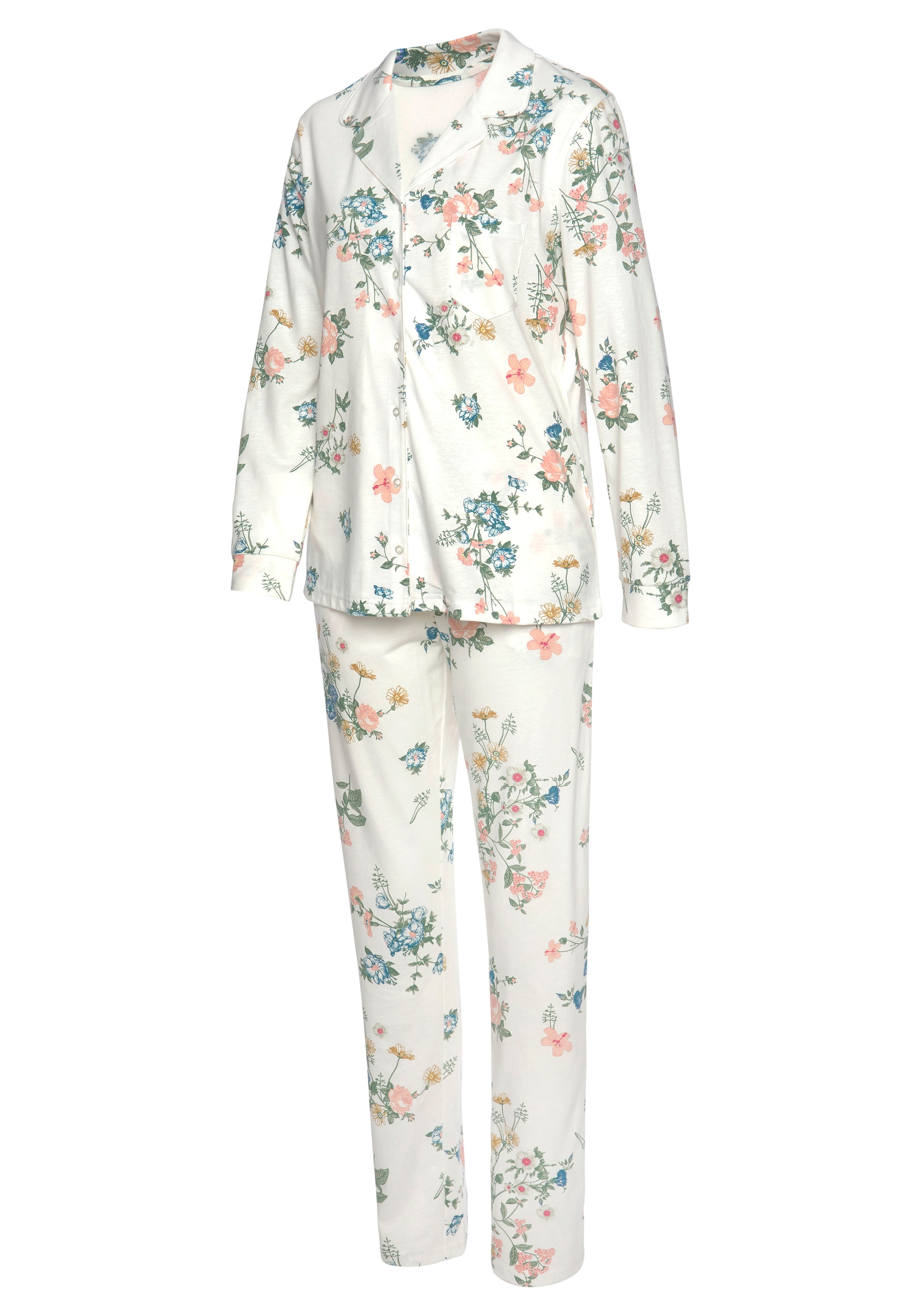 Unterwäsche Pyjama, Blumen Lingerie LASCANA & tlg., 1 Bademode, | kaufen online mit » Print (2 Dreams Stück), Vivance
