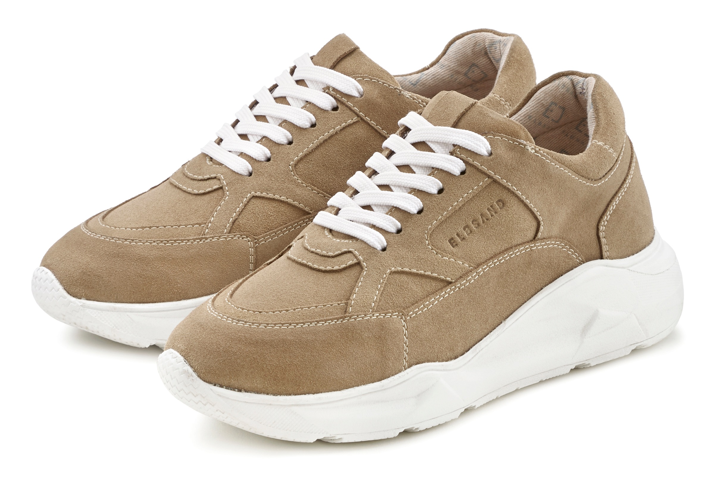 Image of Elbsand Sneaker, aus Veloursleder mit casual Chunky Sohle