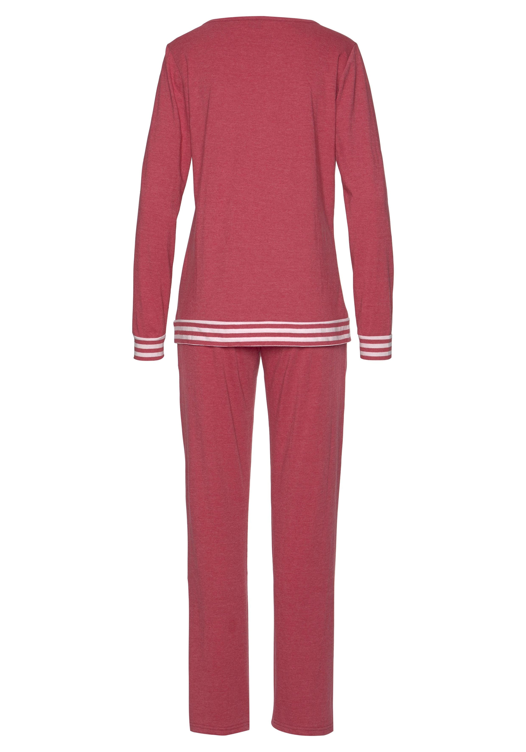 Arizona Pyjama, (2 tlg., 1 kaufen & LASCANA » Bademode, gestreiften | Bündchen mit Stück), Lingerie Unterwäsche online