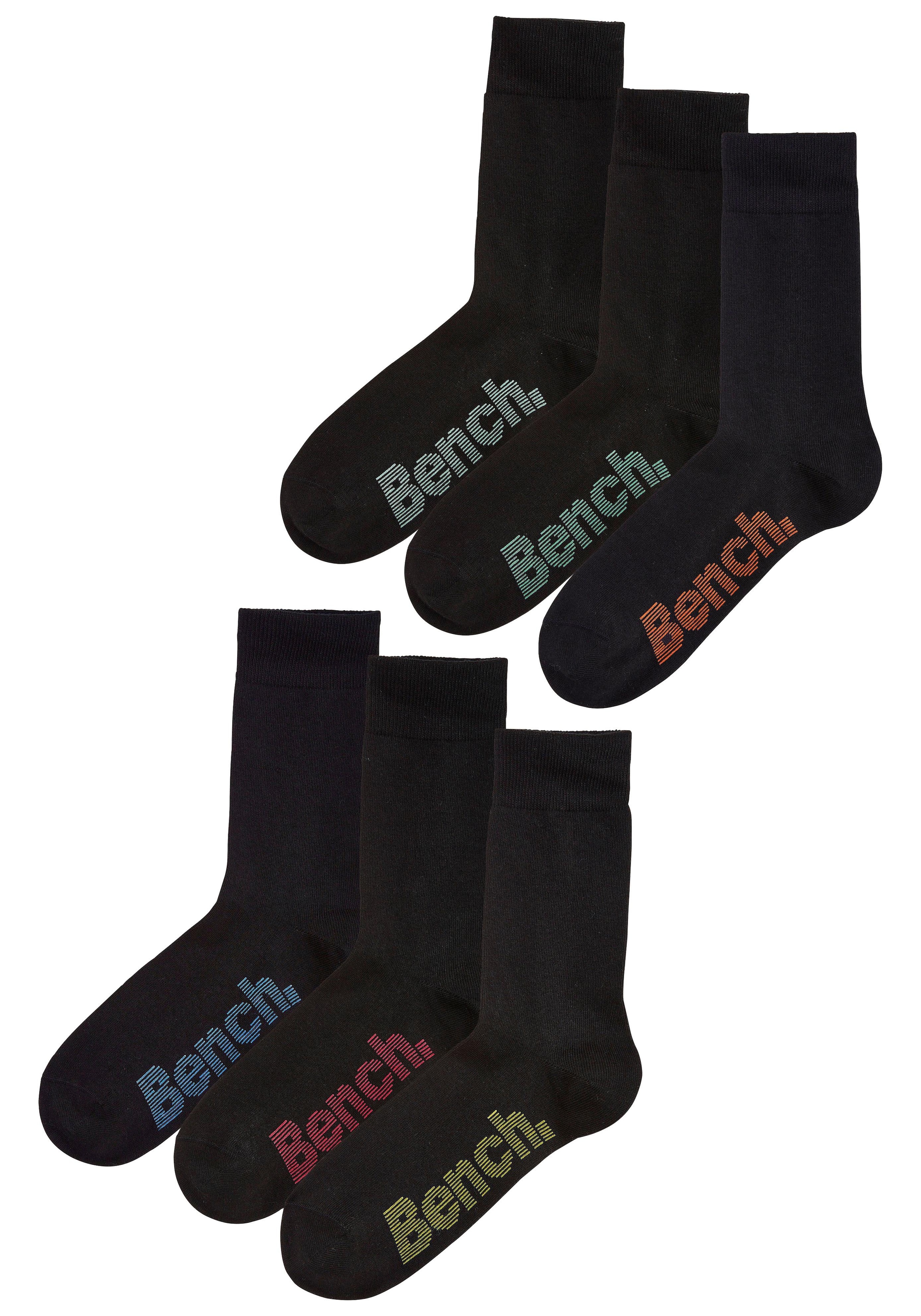 Geschenk Box günstig Kaufen-Bench. Socken, (Box, 6 Paar). Bench. Socken, (Box, 6 Paar) <![CDATA[6 Paar Unisex-Socken in der Geschenkbox. Das eingestrickte Logo in unterschiedlichen Farben erleichtert das Sortieren auch nach der Wäsche.]]>. 