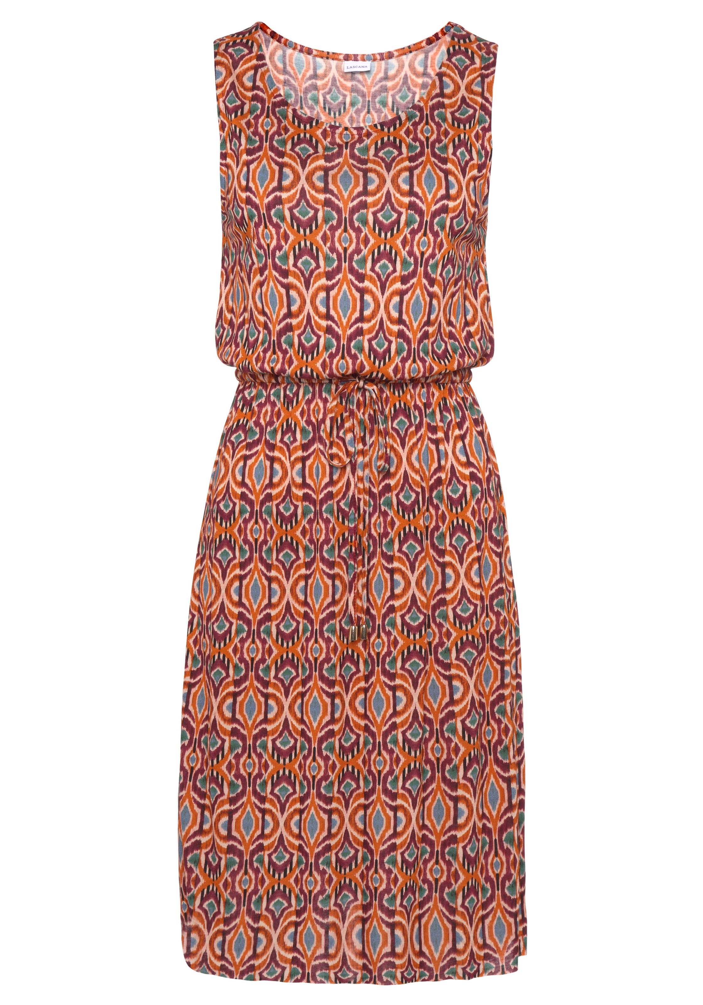 LASCANA Jerseykleid, mit Ethnodruck, leichtes Sommerkleid, Strandkleid