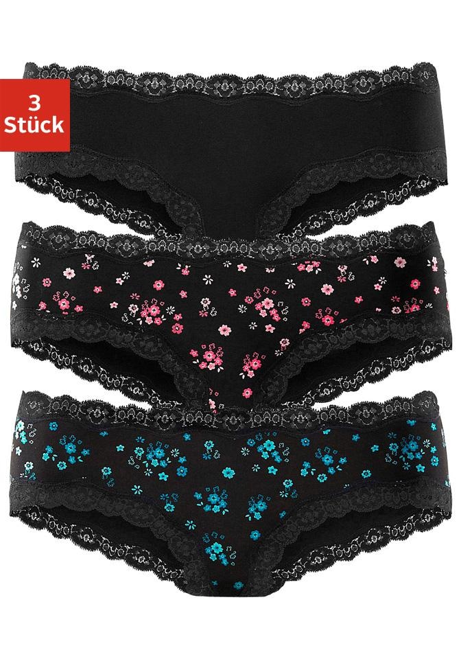 Buffalo Panty, (Packung, 3 St.), aus elastischer Baumwolle mit floraler  Spitze » LASCANA | Bademode, Unterwäsche & Lingerie online kaufen