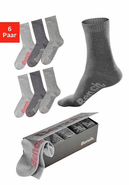 Bench. Socken, (Box, 6 Paar)