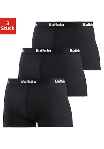 Buffalo Boxer, (Packung, 3er-Pack), mit Overlock-Nähten vorn