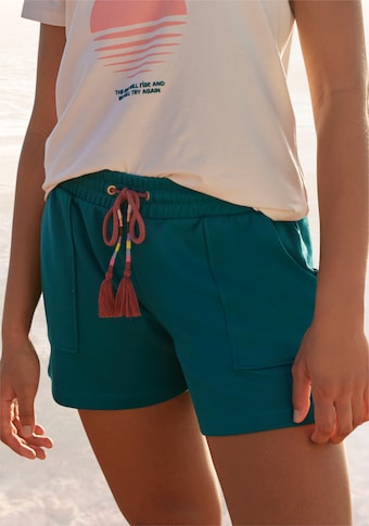 Vivance Sweatshorts »-Kurze Hose«, mit aufgesetzten Taschen und Kontrastkordel, Loungewear