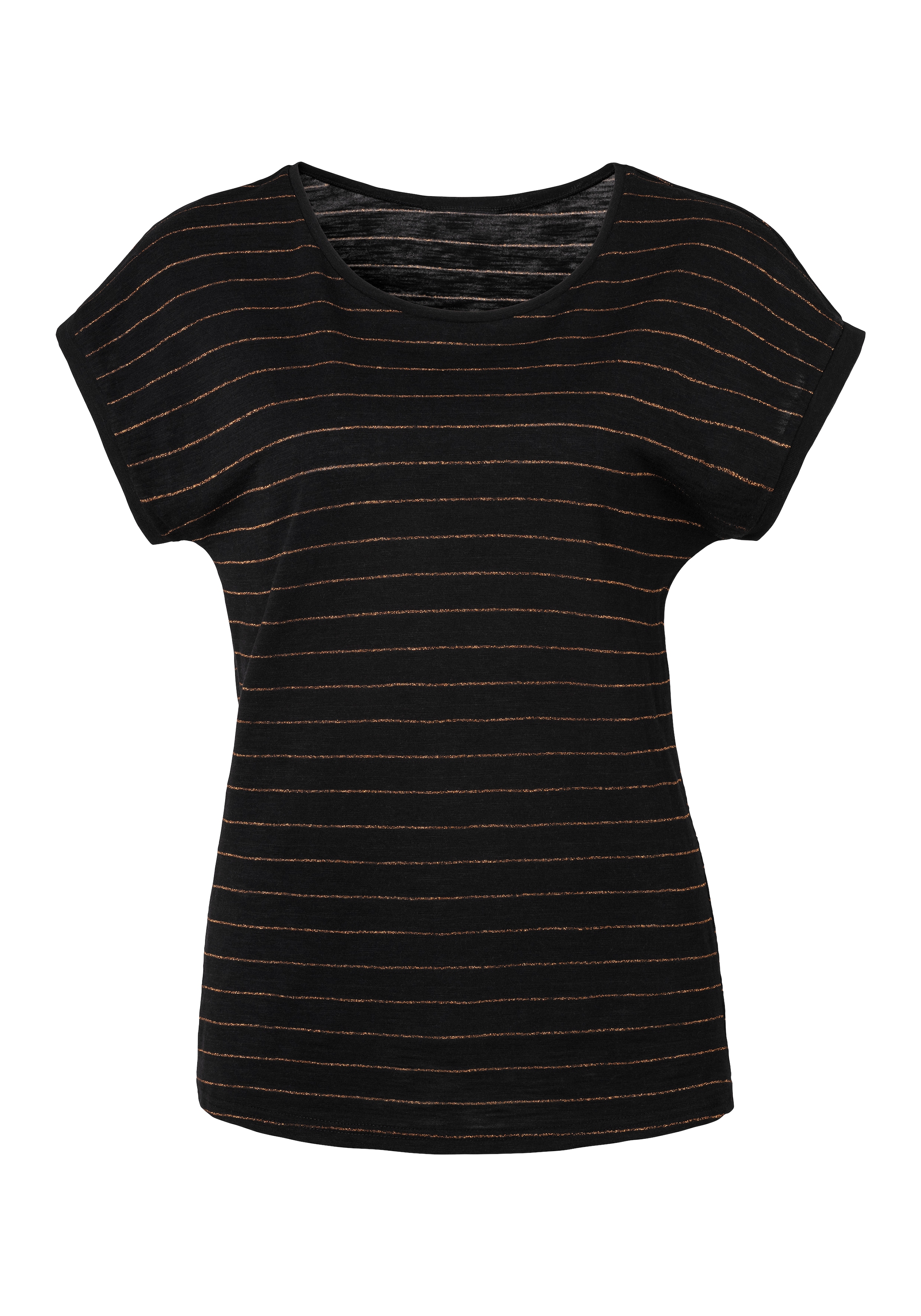 online kaufen aus silbrigen | Lingerie » LASCANA Vivance T-Shirt, & mit Glitzerpünktchen, Glitzershirt Bademode, Unterwäsche Baumwolle