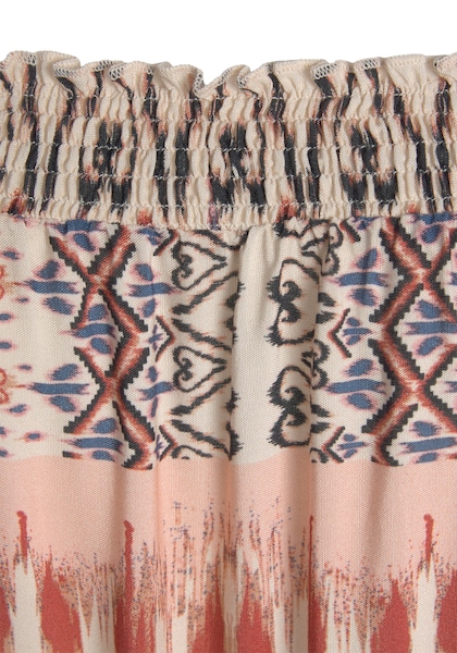 Buffalo Druckkleid, mit Ethnoprint und Carmenausschnitt, Tunikakleid, Sommerkleid
