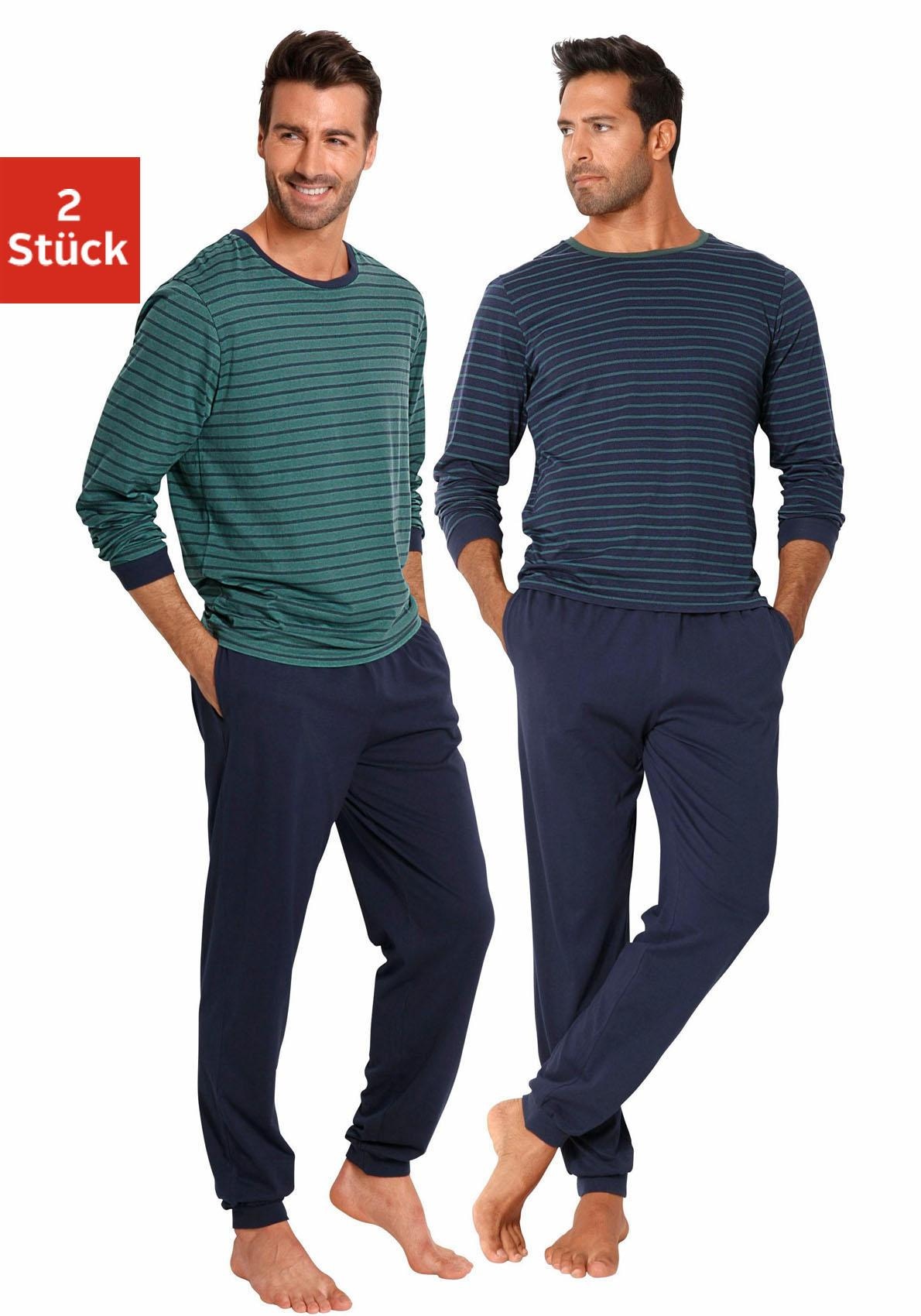 Image of le jogger® Pyjama, (2 Stück), lang im Streifendesign