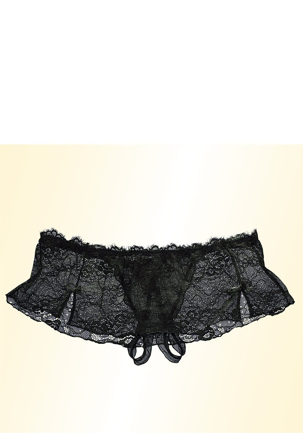 Image of petite fleur goldfarben Stringpanty-Ouvert, aus Vollspitze