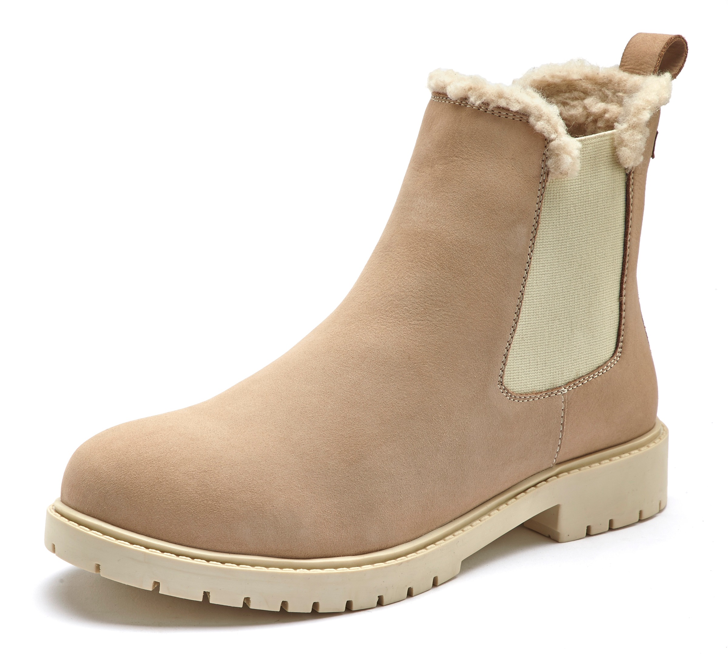 Elbsand Stiefelette, Boots aus Leder mit Profilsohle und Warmfutter